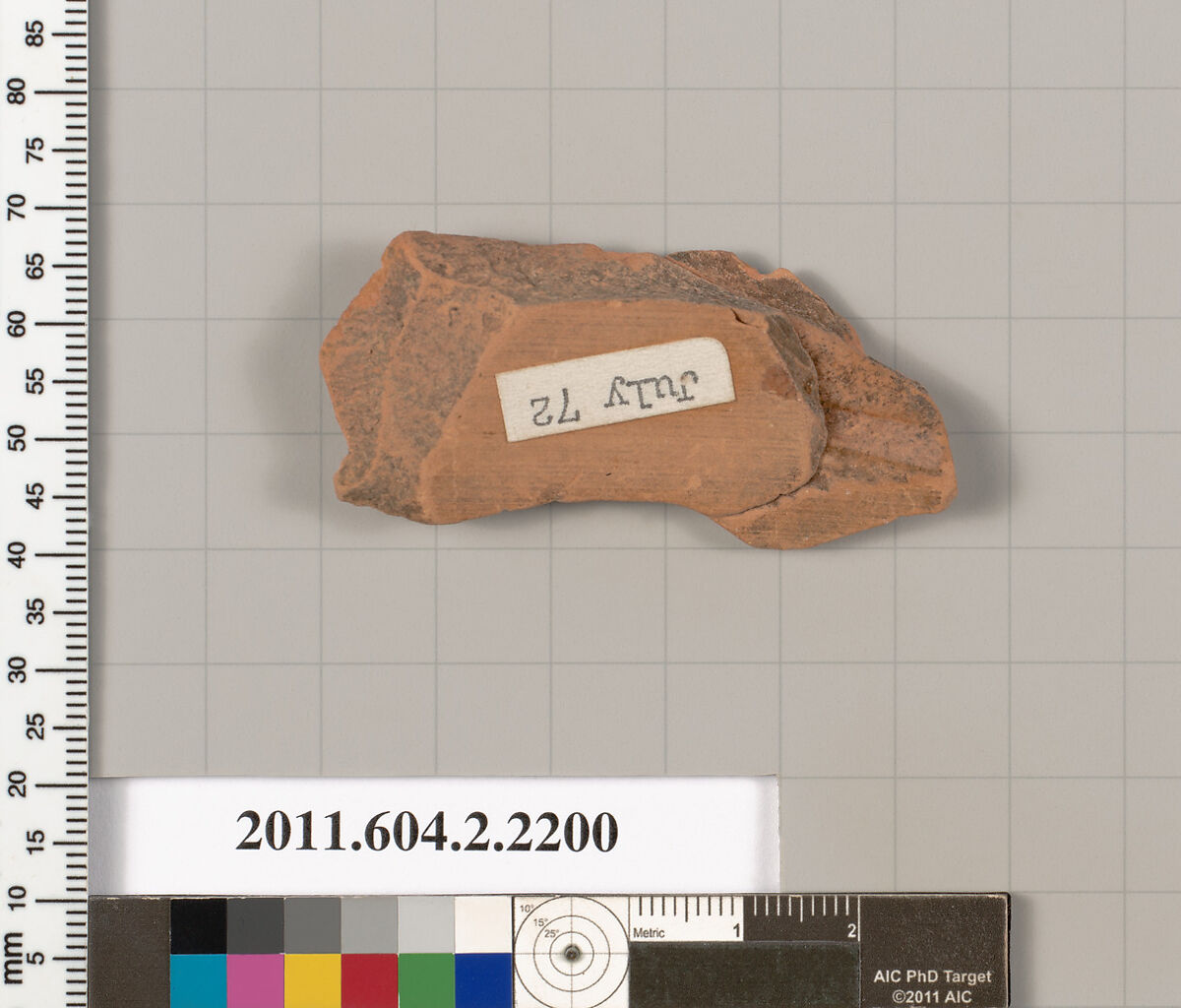 Terracotta fragment of a pot; unglazed on the inside, Terracotta, Greek, Attic