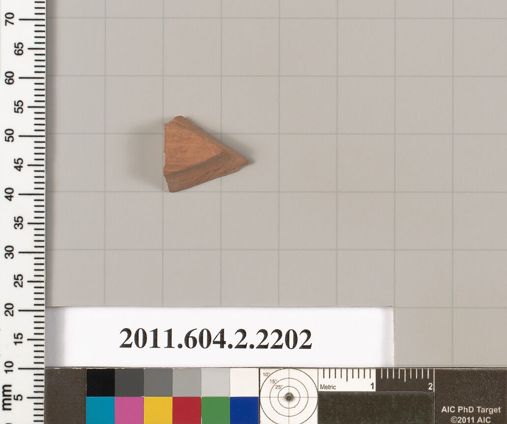 Terracotta fragment of a pot; unglazed on the inside, Terracotta, Greek, Attic