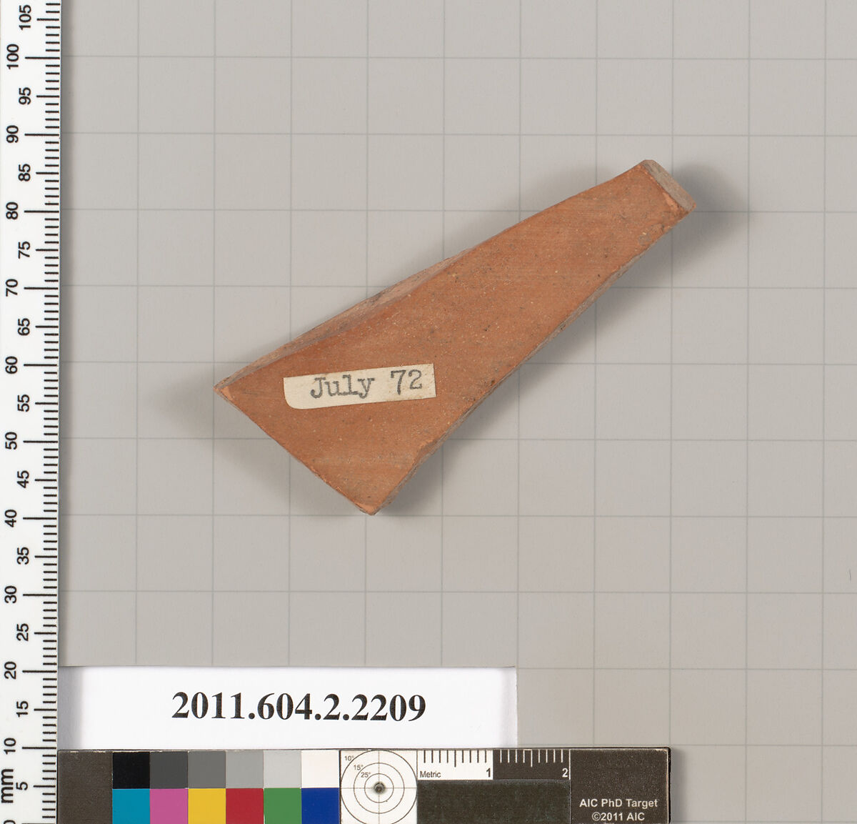 Terracotta fragment of a pot; unglazed on the inside, Terracotta, Greek, Attic