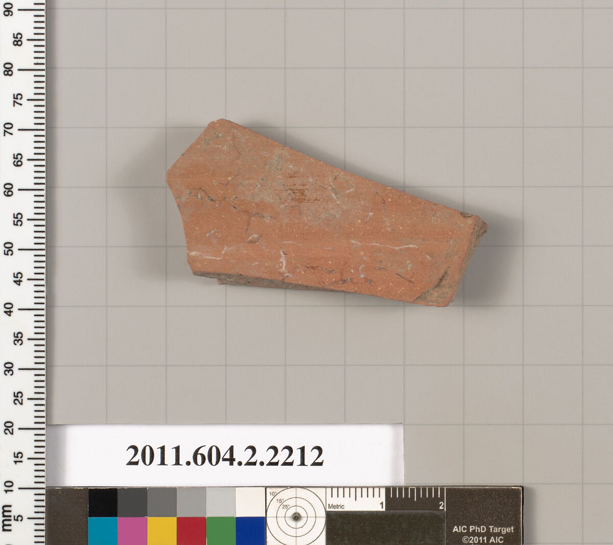 Terracotta fragment of a pot; unglazed on the inside, Terracotta, Greek, Attic