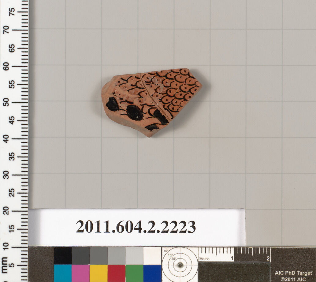 Terracotta fragment of a pot; unglazed on the inside, Terracotta, Greek, Attic 