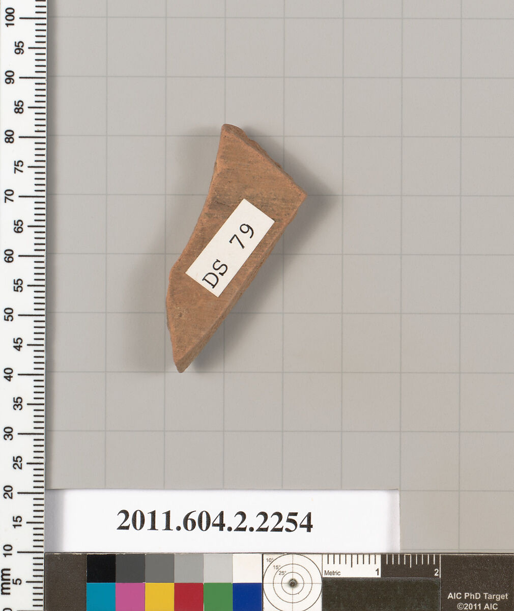 Terracotta fragment of a pot; unglazed on the inside, Terracotta, Greek, Attic