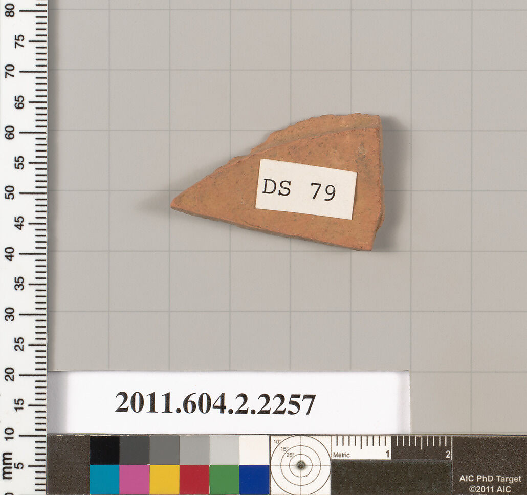 Terracotta fragment of a pot; unglazed on the inside, Terracotta, Greek, Attic