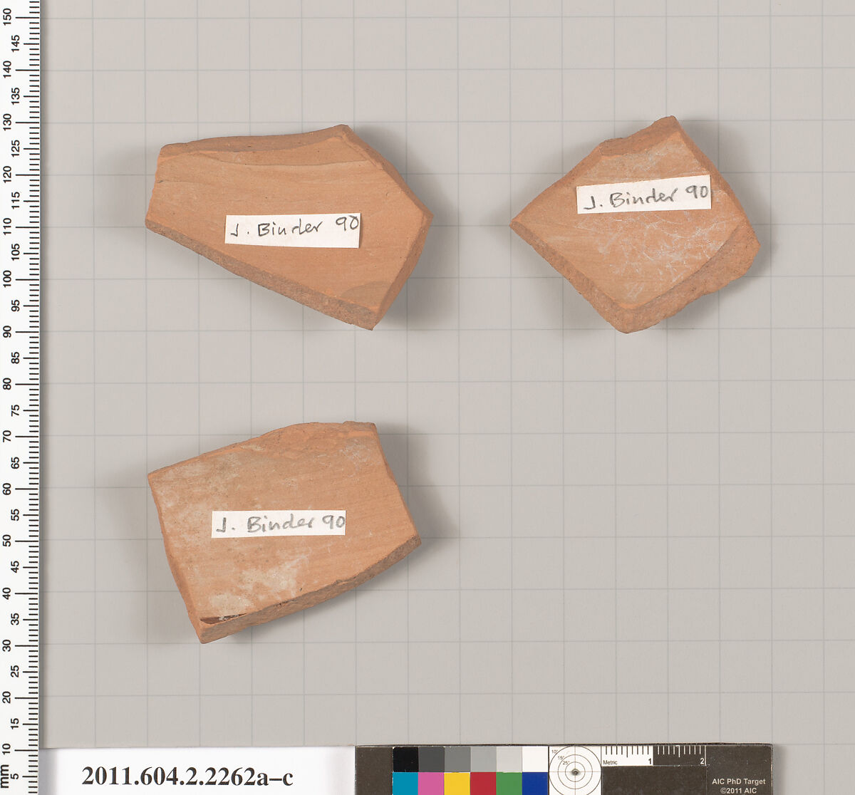 Terracotta fragments of a pot; unglazed on the inside, Terracotta, Greek, Attic