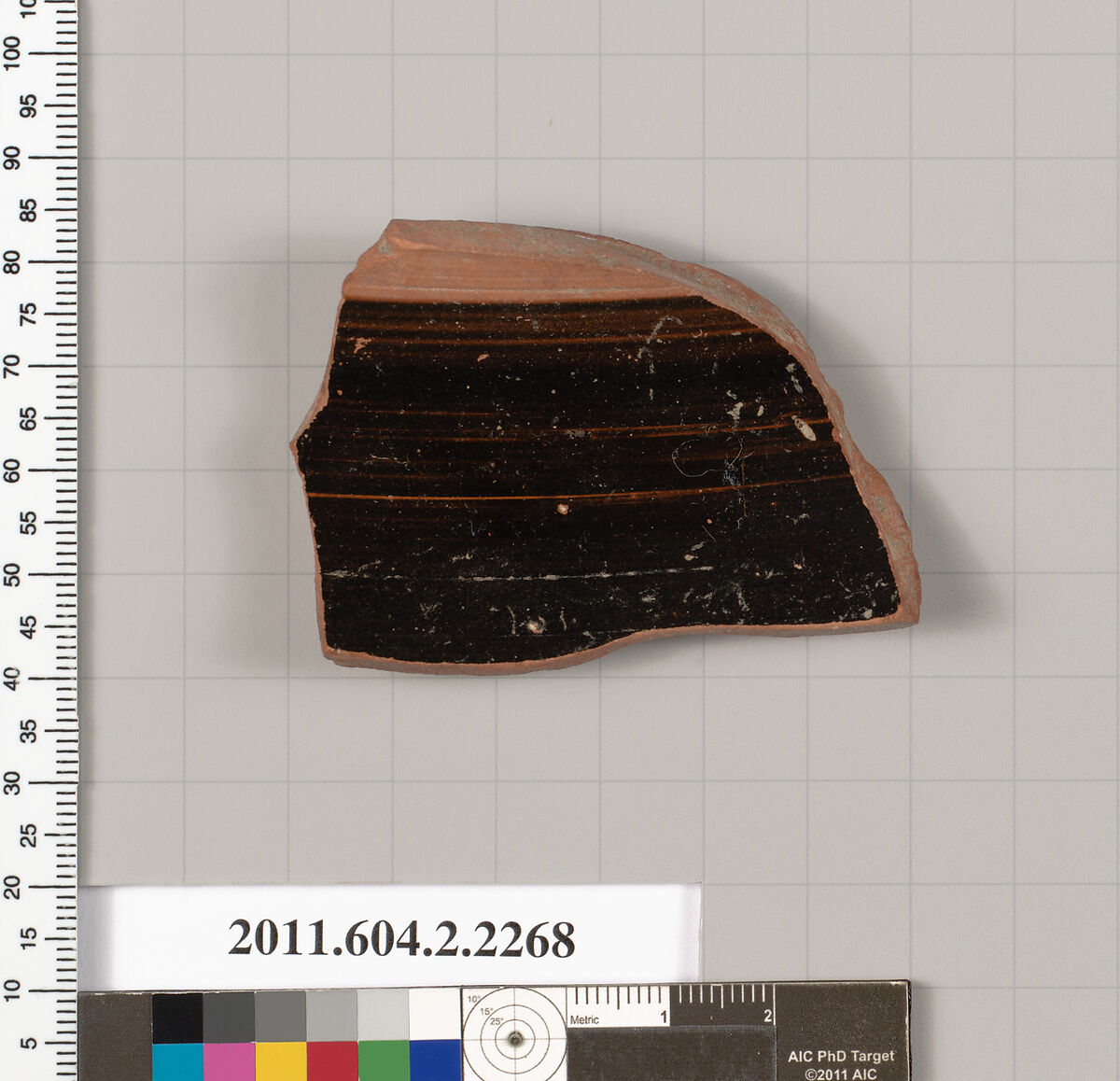 Terracotta fragment of a column-krater (bowl for mixing wine and water)?, Terracotta, Greek, Attic