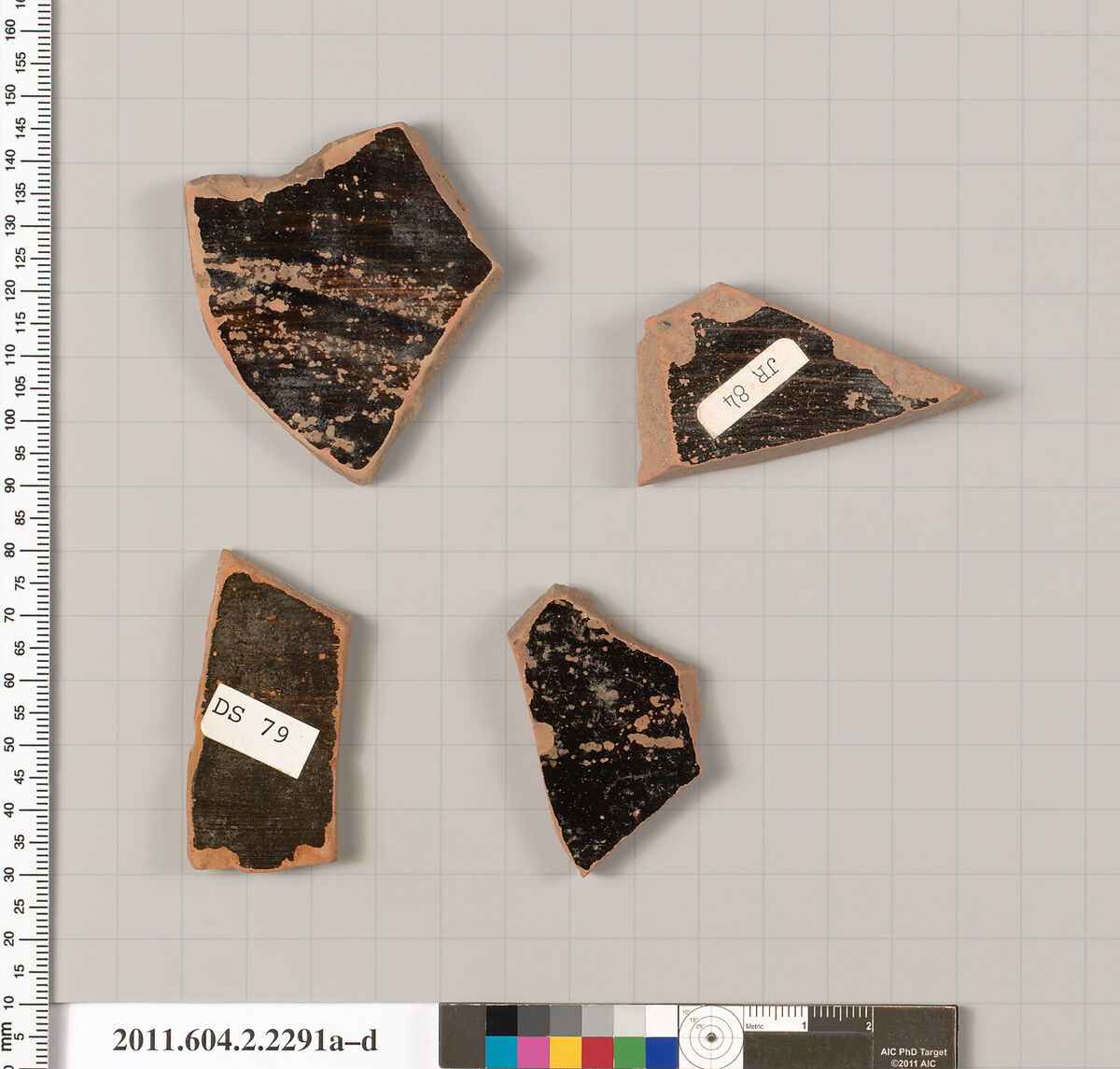 Terracotta fragments of column-kraters (bowls for mixing wine and water)?, Terracotta, Greek, Attic