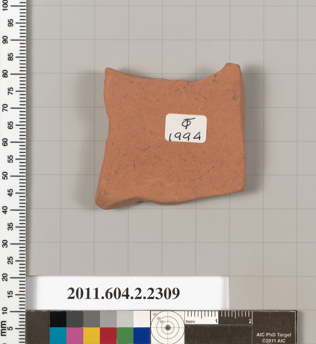 Terracotta fragment of a pot; unglazed on the inside, Terracotta, Greek, Attic