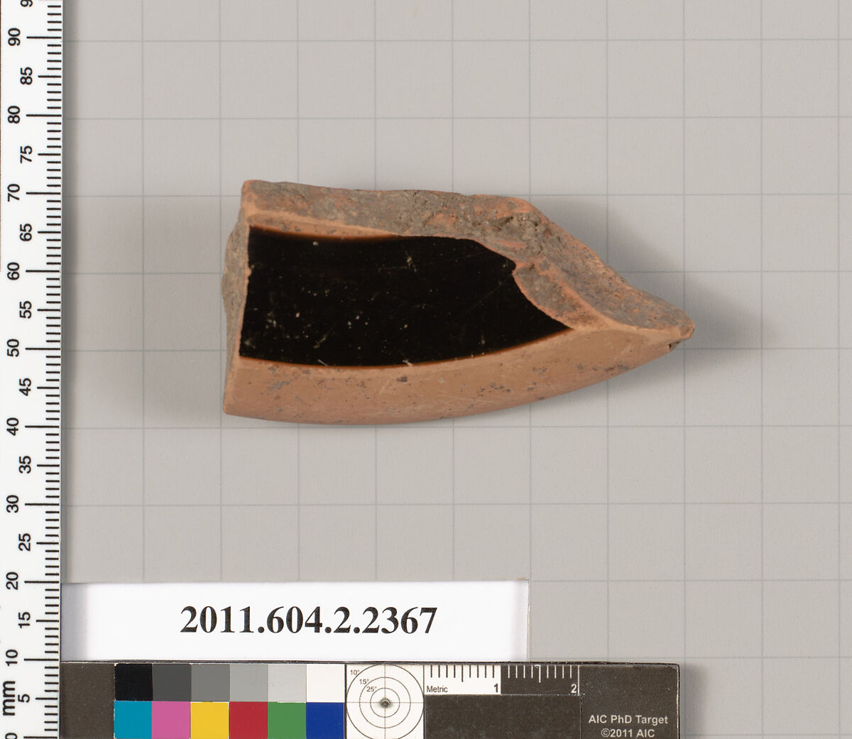 Terracotta fragment of a pelike (jar)?, Terracotta, Greek, Attic