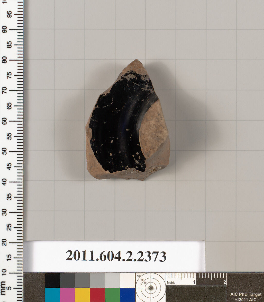 Terracotta fragment of a standlet, Terracotta, Greek, Attic