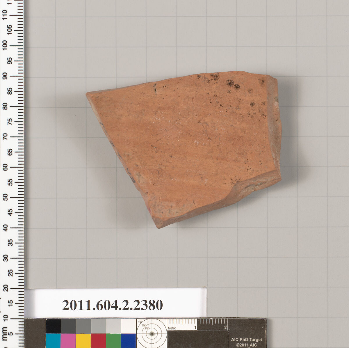 Terracotta fragment of an oinochoe: chous (jug)?, Terracotta, Greek, Attic