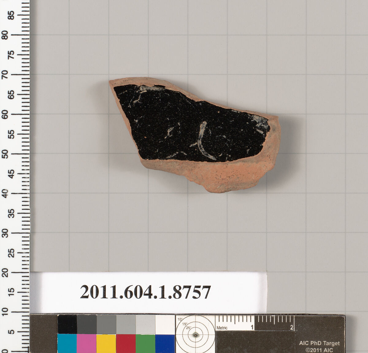 Terracotta fragment of a kylix (drinking cup), Terracotta, Greek, Attic