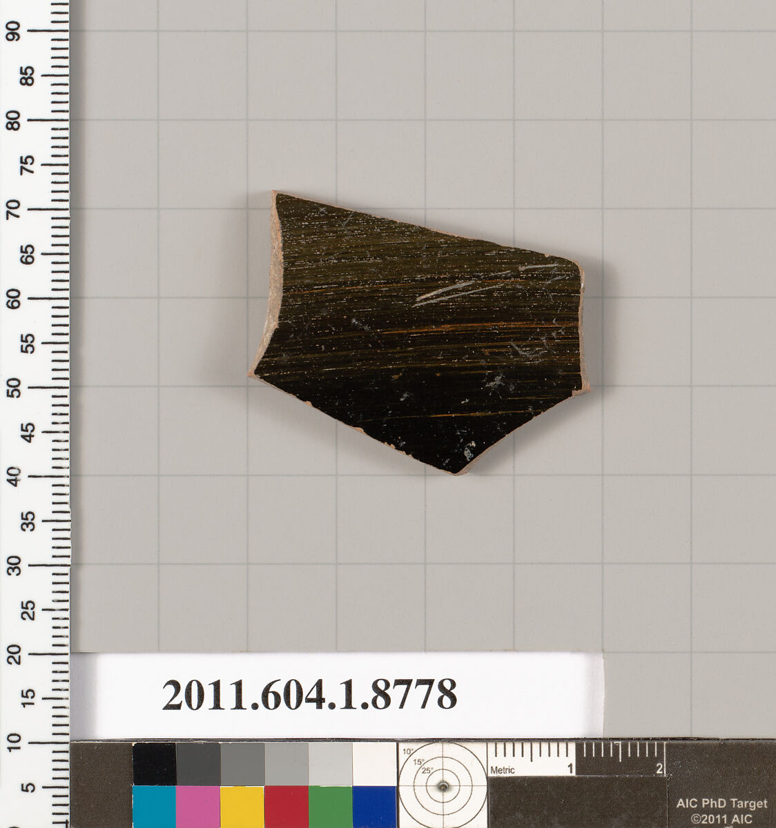 Terracotta fragment of a stemless kylix (drinking cup)?, Terracotta, Greek, Attic
