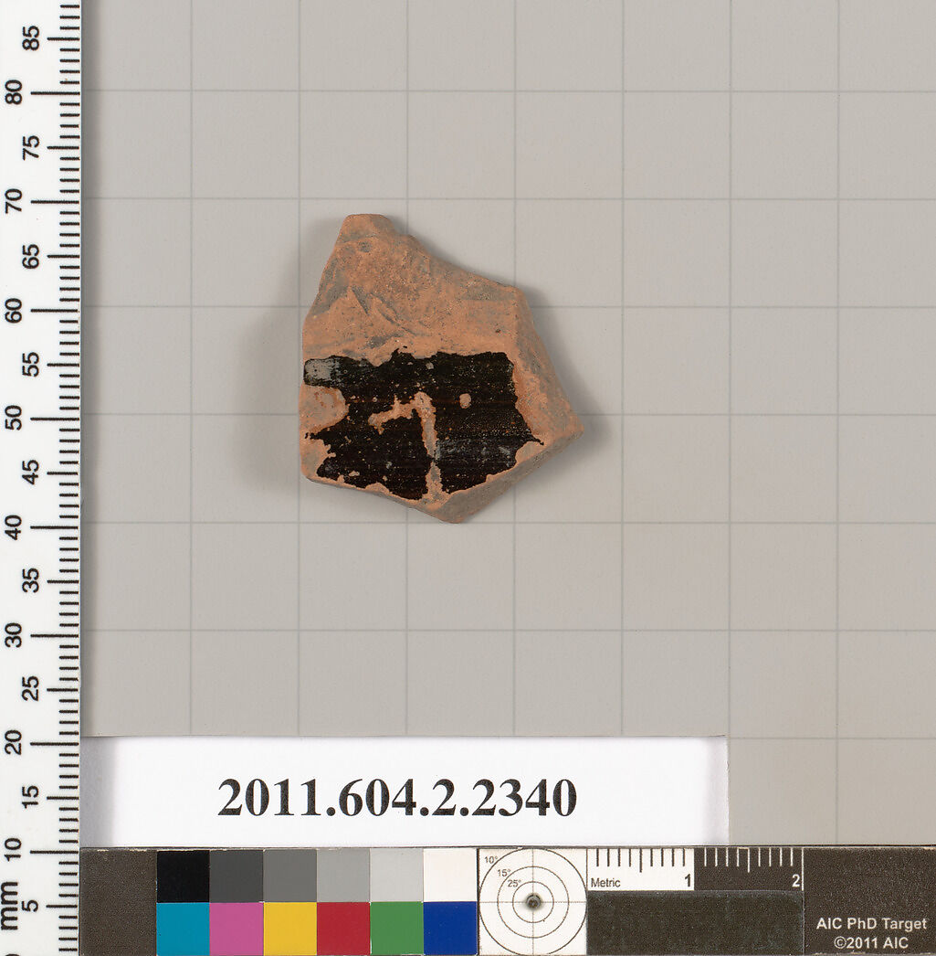 Terracotta fragment of a stamnos (jar), Attributed to Euphronios [DvB], Terracotta, Greek, Attic