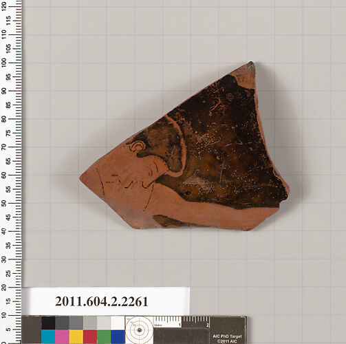 Terracotta fragment of a column-krater (bowl for mixing wine and water)?