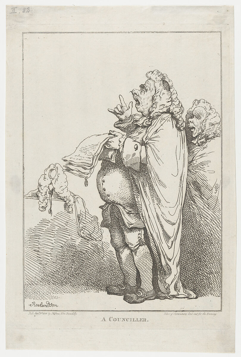 A Counciller [sic], Thomas Rowlandson (British, London 1757–1827 London), Etching 