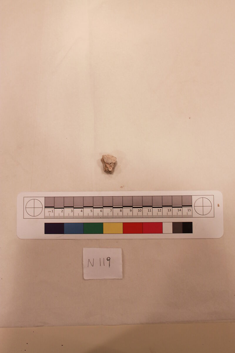 Stucco Fragment, Stucco; painted