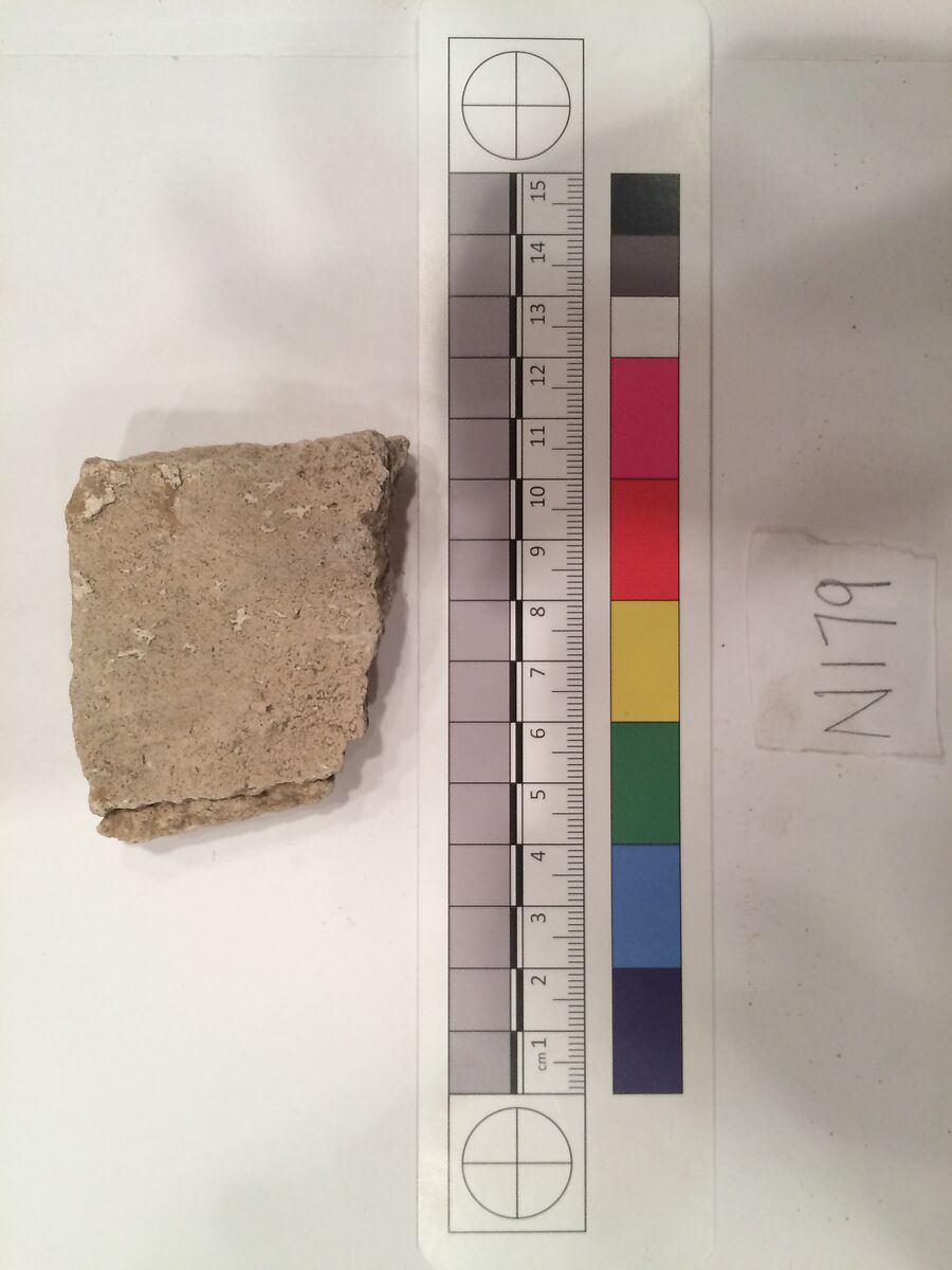 Stucco Fragment, Stucco; carved, painted