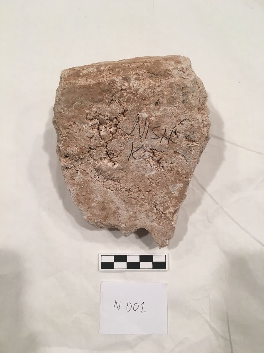 Stucco Fragment, Stucco; carved, painted