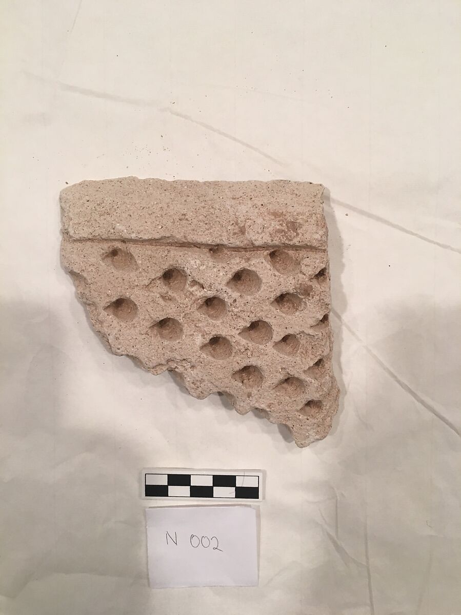 Stucco Fragment, Stucco; carved, sporadic pigment