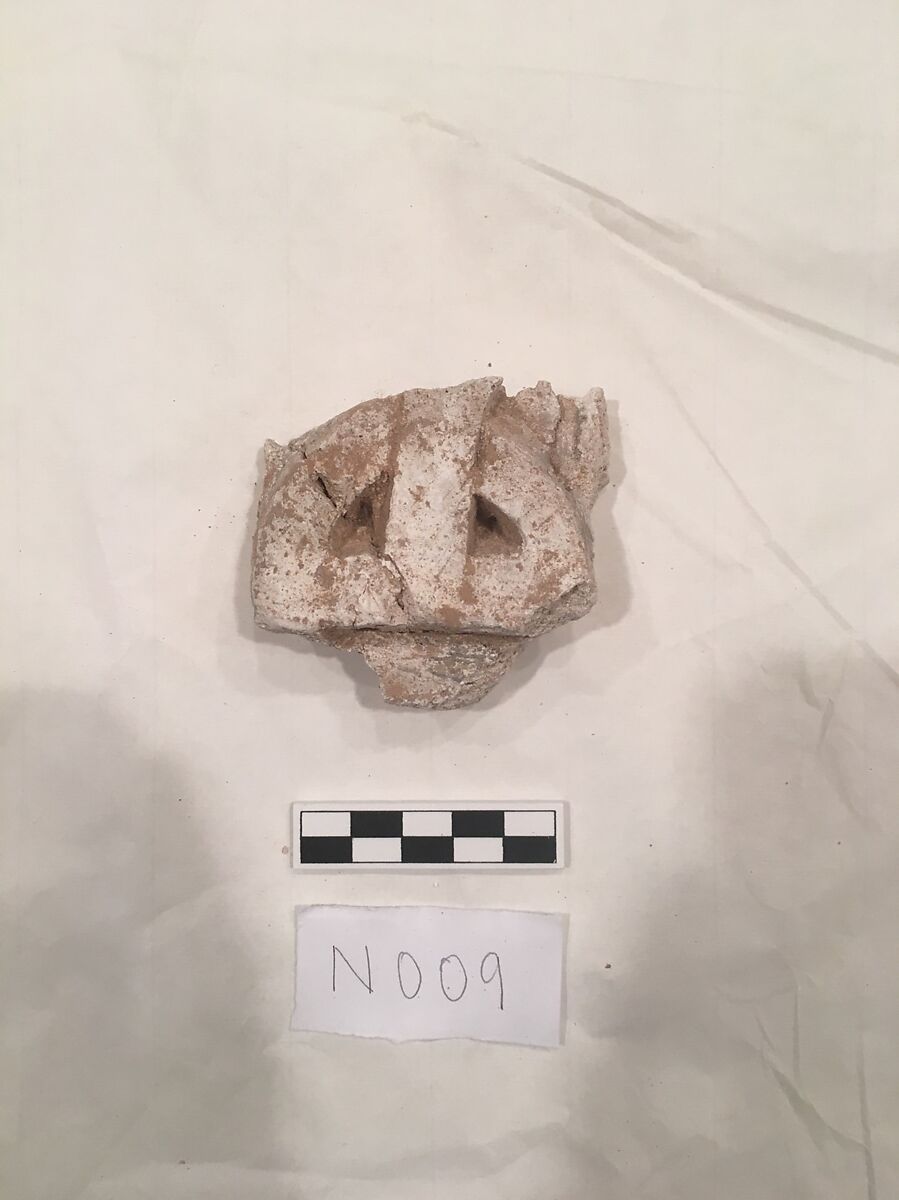 Stucco Fragment, Stucco; carved 