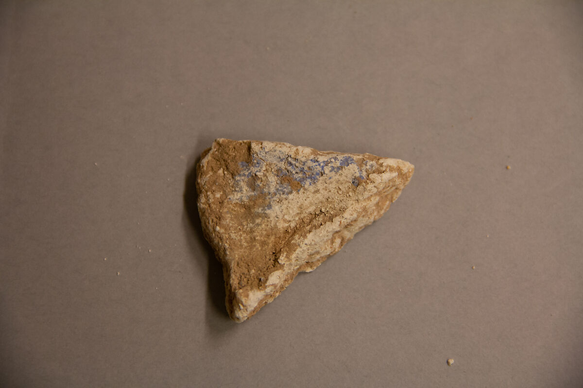 Stucco Fragment, Stucco; carved and painted