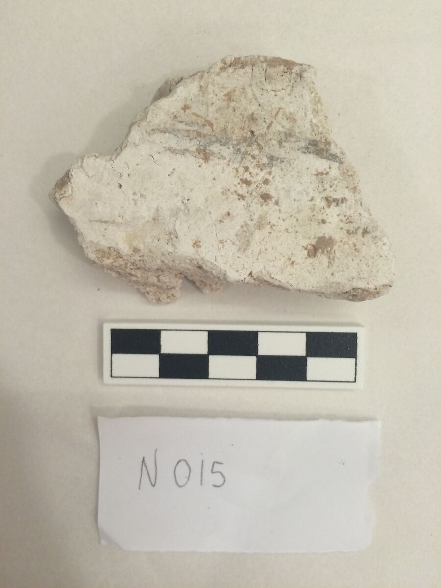 Stucco Fragment, Stucco; carved, painted (?)