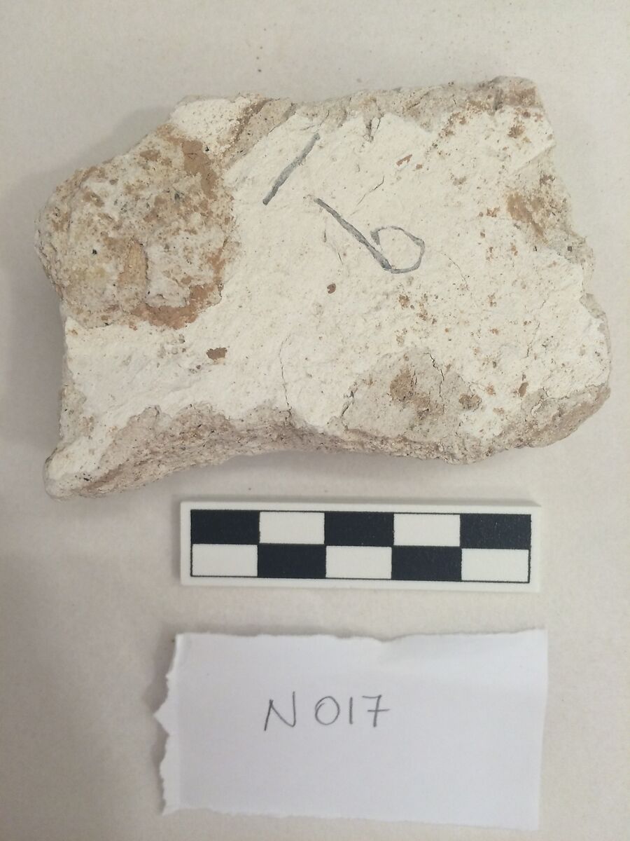 Stucco Fragment, Stucco; carved, painted (?)