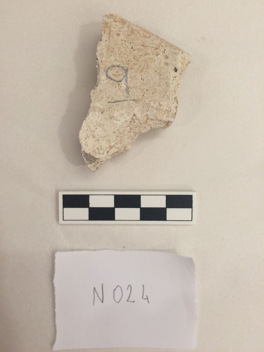 Stucco Fragment, Stucco; carved and painted