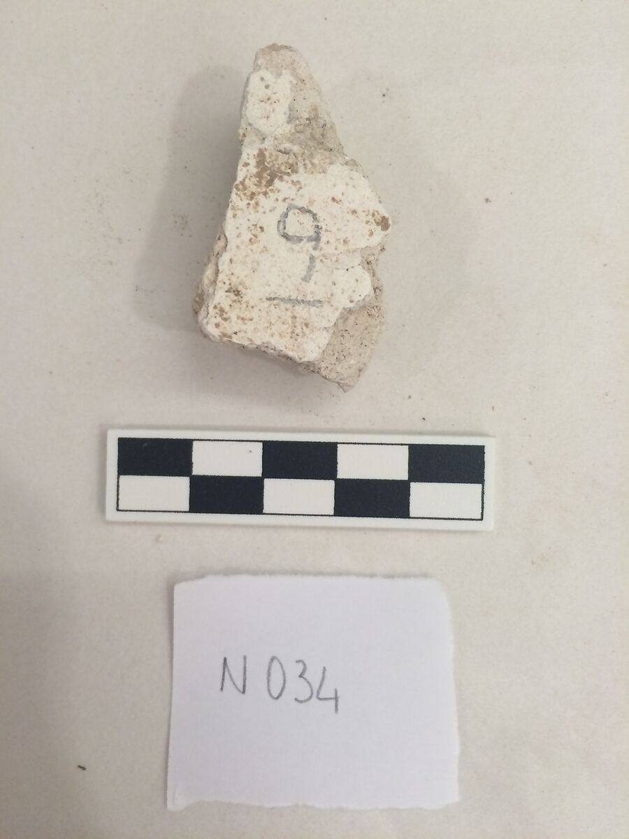 Stucco Fragment, Stucco; carved, painted (?)
