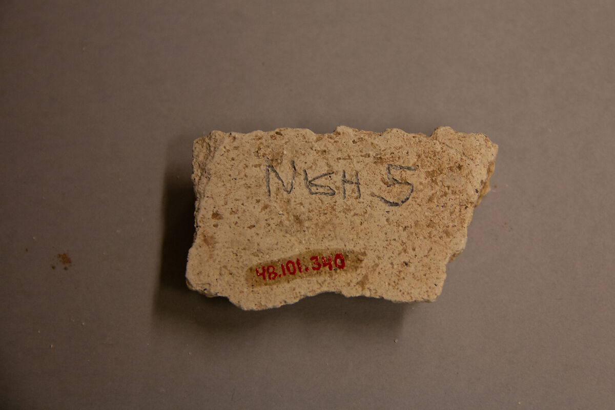 Stucco Fragment, Stucco; carved and painted