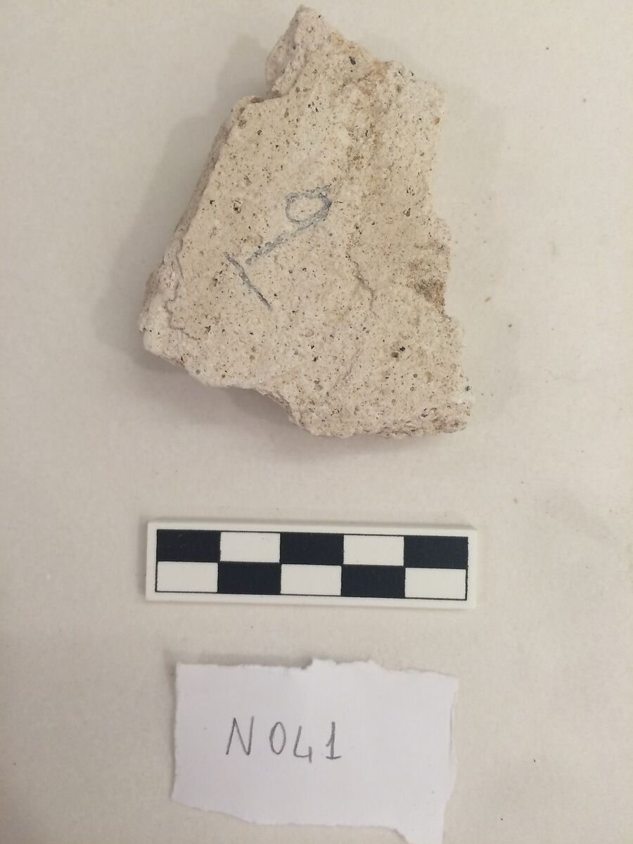 Stucco Fragment, Stucco; carved and painted