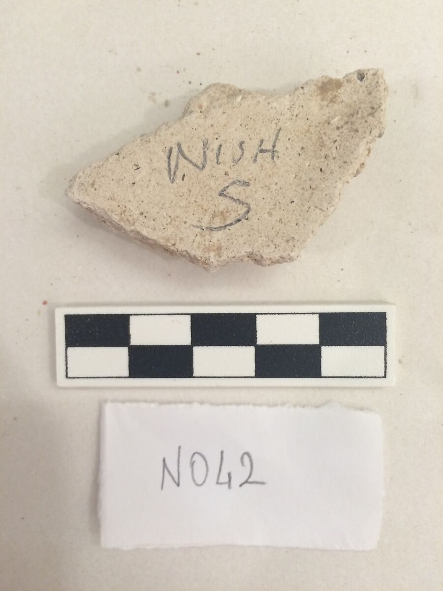 Stucco Fragment, Stucco; carved and painted