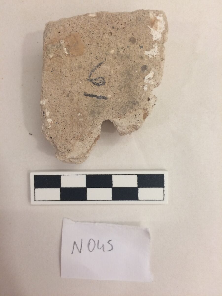 Stucco Fragment, Stucco; carved, painted (?)