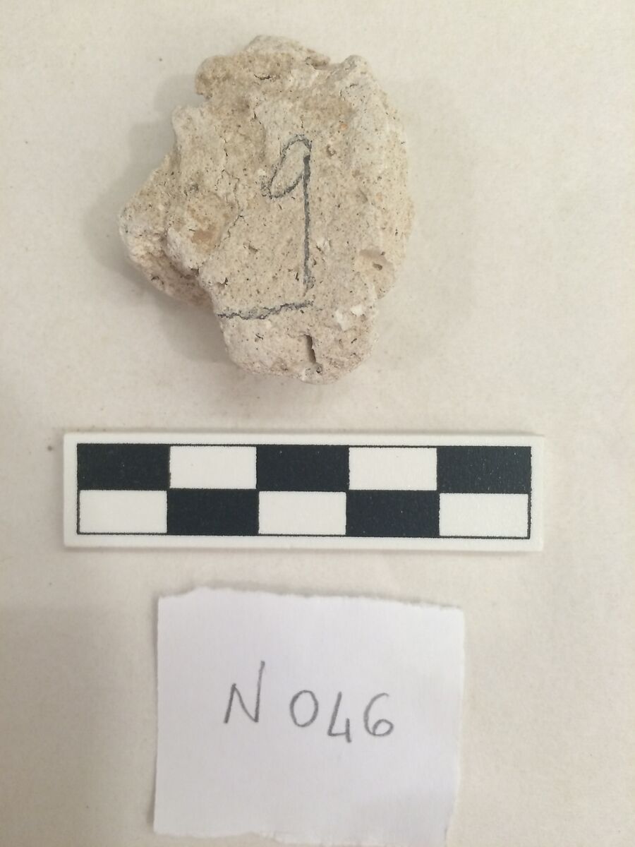 Stucco Fragment, Stucco; carved