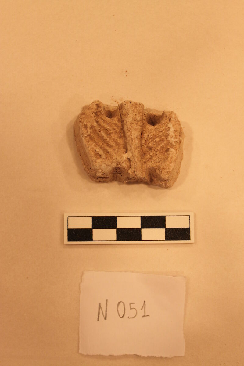 Stucco Fragment, Stucco; carved 
