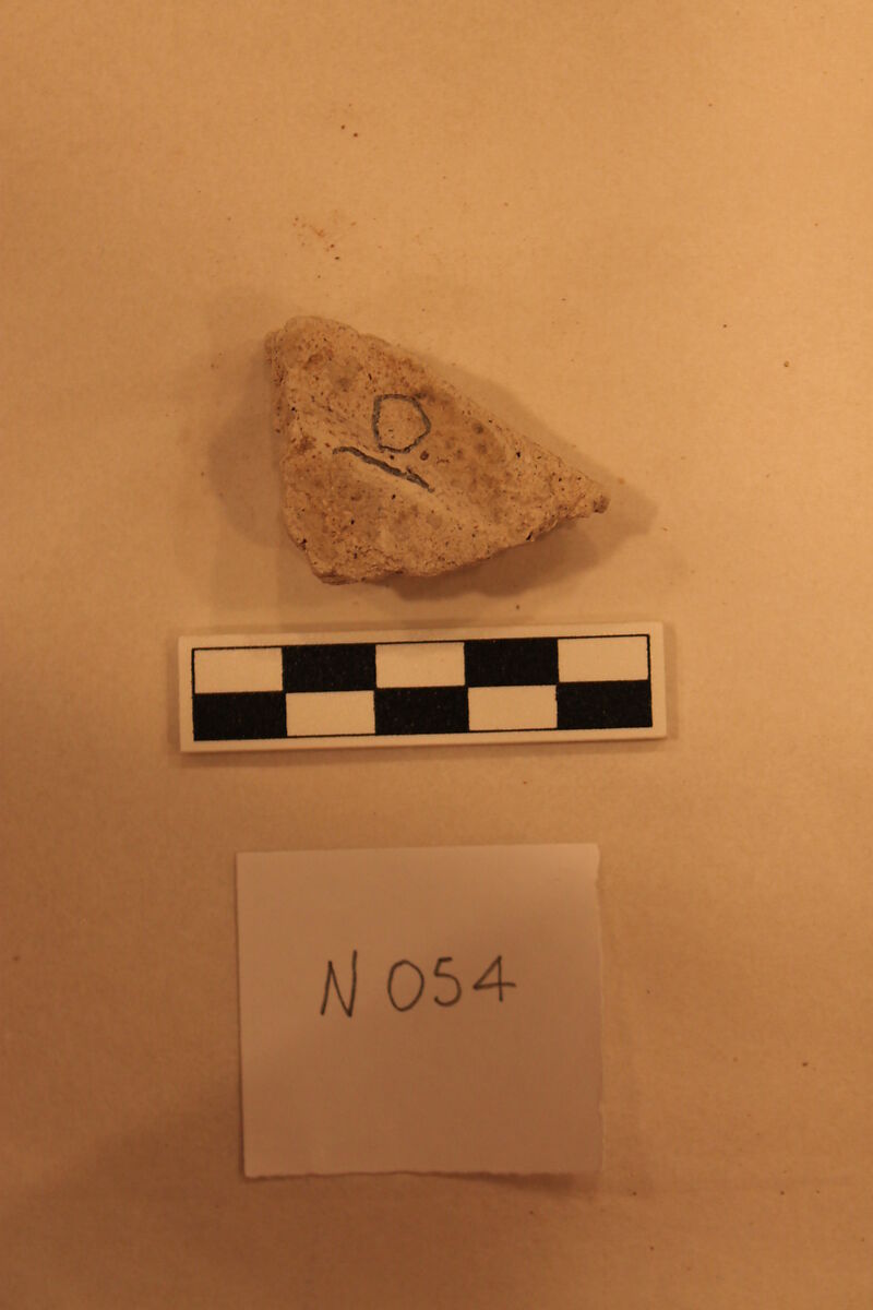 Stucco Fragment, Stucco; carved and painted