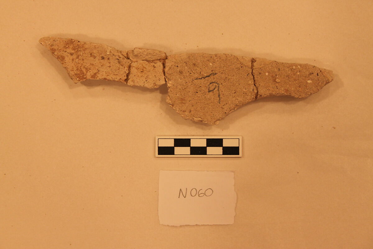Stucco Fragment, Stucco; carved and painted