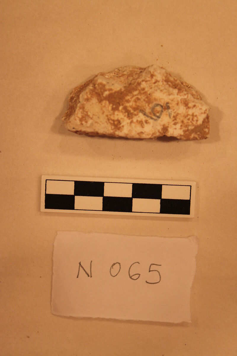 Stucco Fragment, Stucco; carved and painted