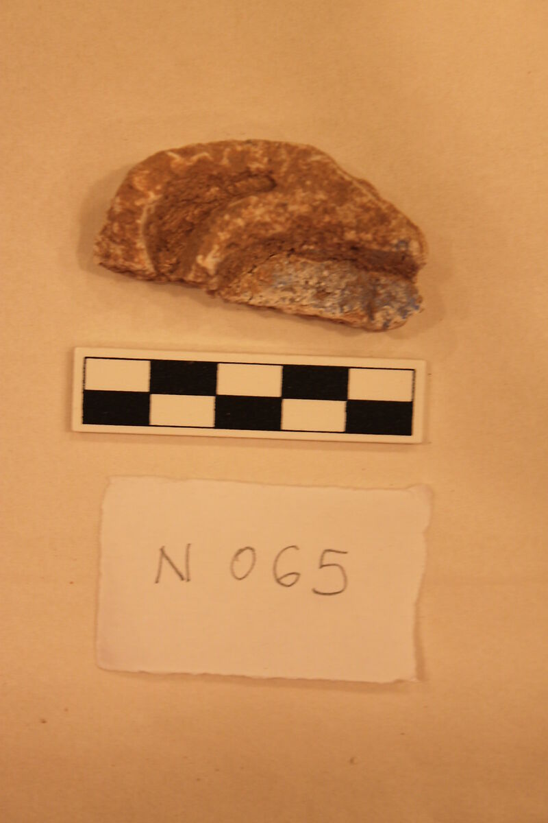 Stucco Fragment, Stucco; carved and painted