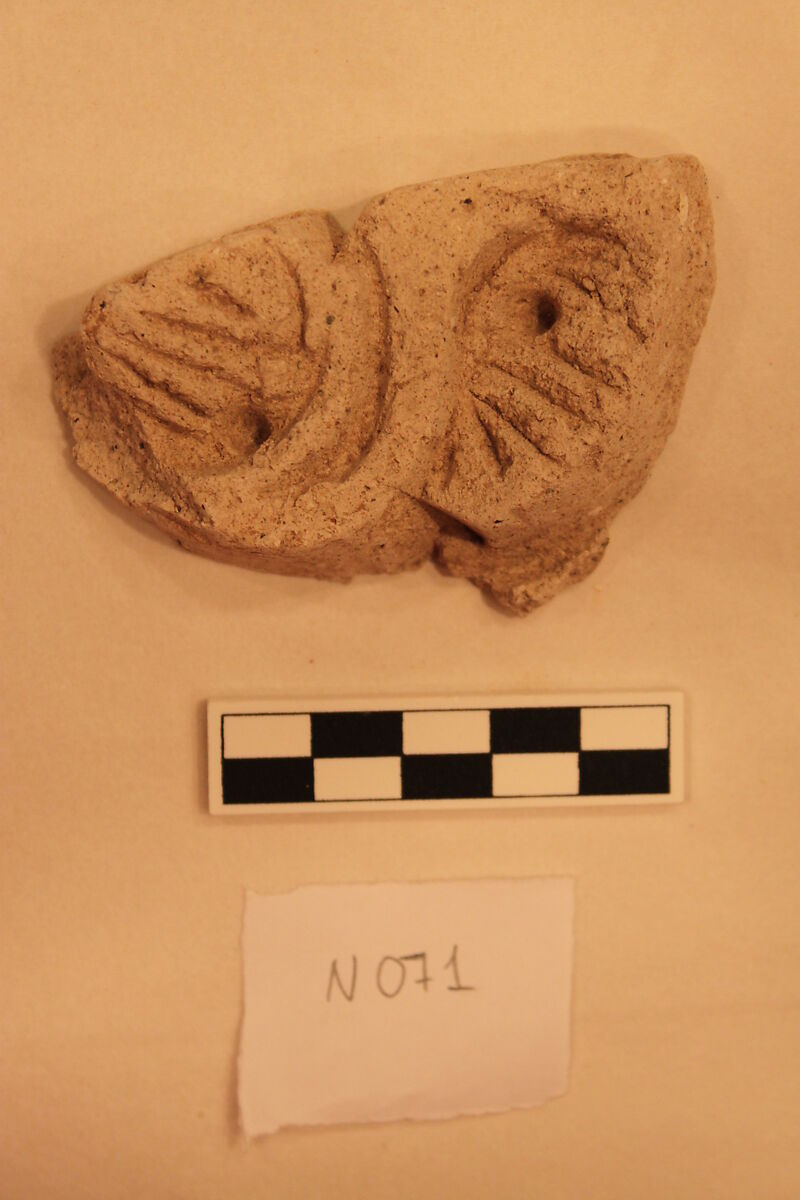 Stucco Fragment, Stucco; carved 