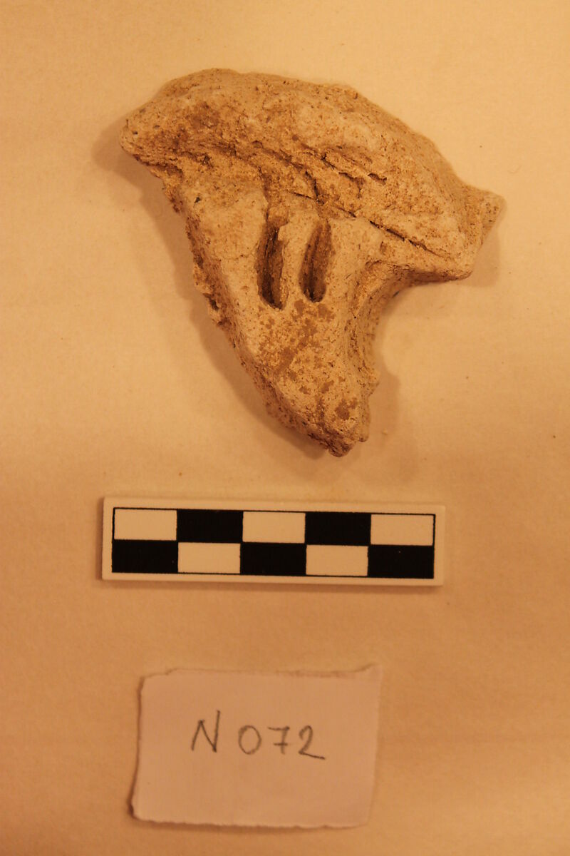 Stucco Fragment, Stucco; carved 