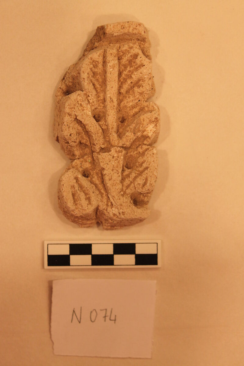 Stucco Fragment, Stucco; carved 