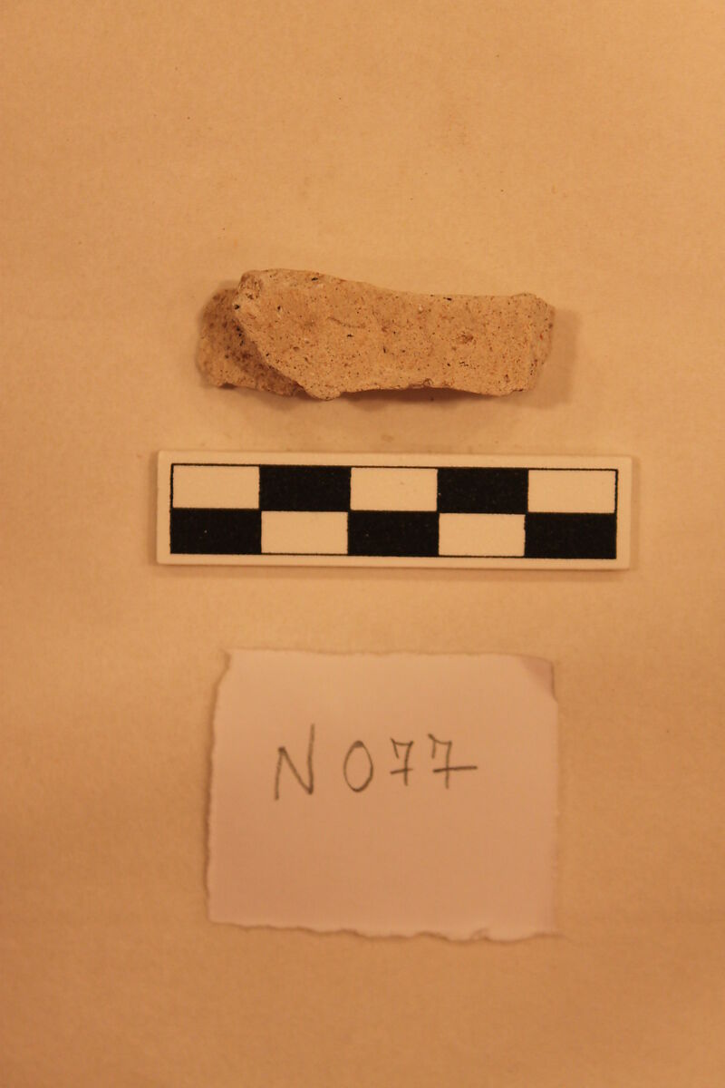 Stucco Fragment, Stucco; carved and painted