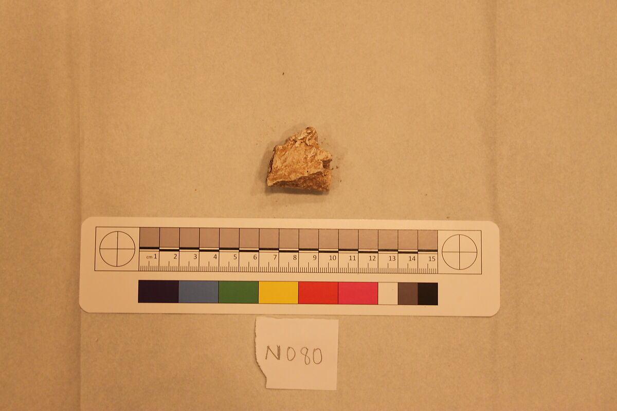 Stucco Fragment, Stucco; carved and painted