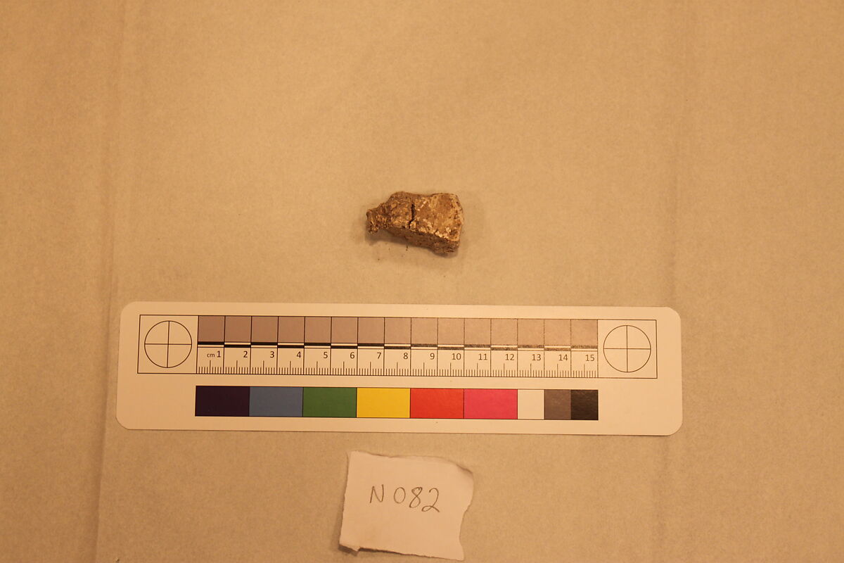 Stucco Fragment, Stucco; painted
