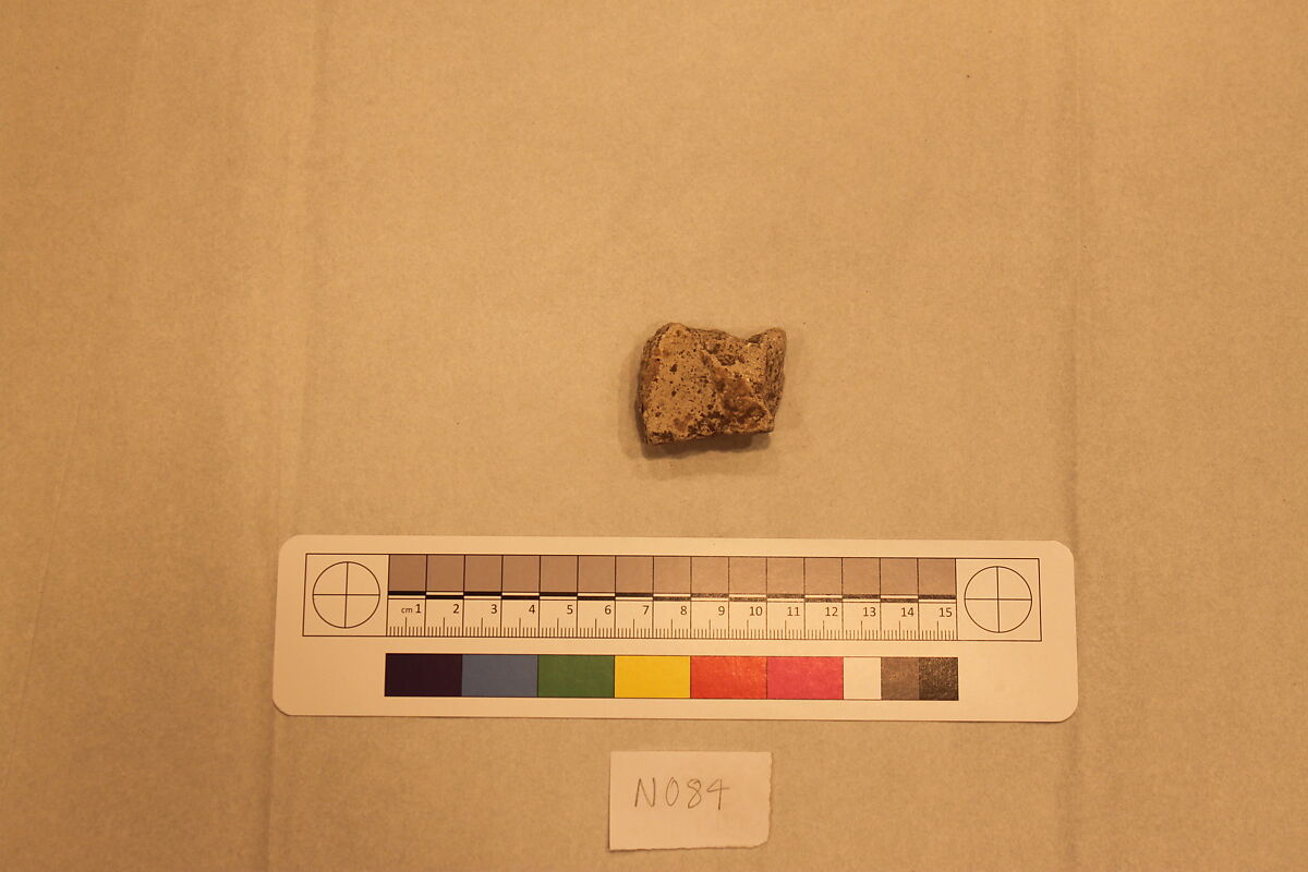 Stucco Fragment, Stucco; painted