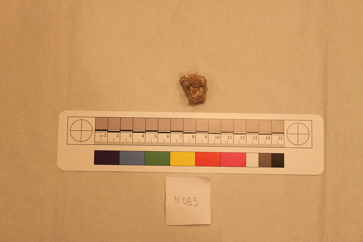 Stucco Fragment, Stucco; painted