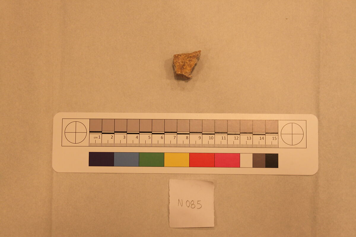 Stucco Fragment, Stucco; painted 