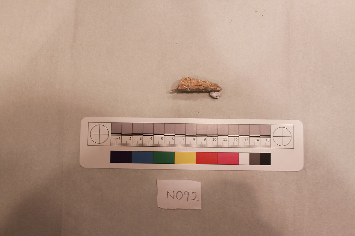 Stucco Fragment, Stucco; carved and painted