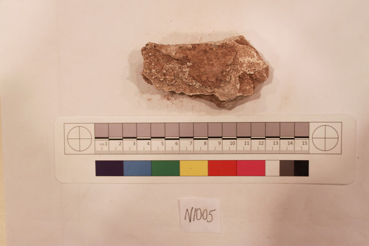 Stucco Fragment, Stucco; carved, painted